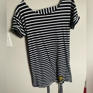 Iowa Hawkeye Striped Black and White Women's Dress